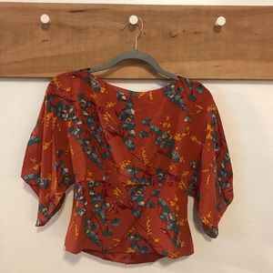 Anna Sui for Anthropologie Floral Kimono Blouse
